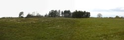 Panorama of the burial mounds, Sutton Hoo, Woodbridge, Suffolk Wallpaper