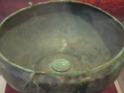 Bronze bowl from burial, Sutton Hoo, Woodbridge, Suffolk Wallpaper