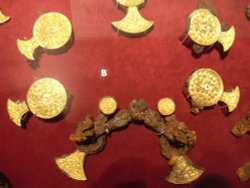 Horse harness fittings from burial, Sutton Hoo, Woodbridge, Suffolk Wallpaper