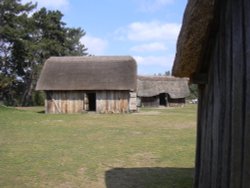 Village view, West Stow Country Park, West Stow, Suffolk Wallpaper