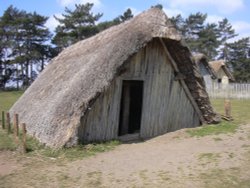 The sunken house, West Stow Country Park, West Stow, Suffolk Wallpaper