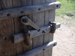 Door latch, West Stow Country Park, West Stow, Suffolk Wallpaper