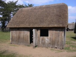 Weaving house, West Stow Country Park, West Stow, Suffolk Wallpaper