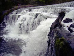 The Wier on the River Wye on the Monsal Trail