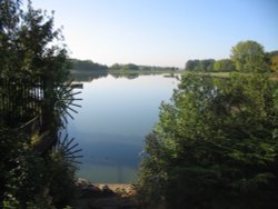 View of Sailing Lake, Fairlands Valley Park, Stevenage, Hertfordshire Wallpaper