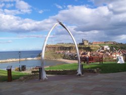 Seafront at Whitby, North Yorkshire Wallpaper