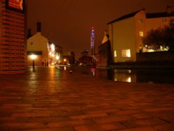 Canal at Night, next to the National Indoor Arena, Birmingham Wallpaper