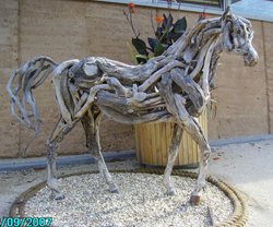 The wooden Horse, The Eden Project, Bodelva, Cornwall Wallpaper