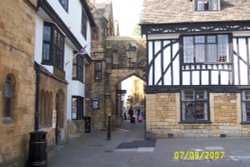 Sherborne street scene, Dorset Wallpaper