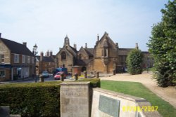 Sherborne, outside the Abbey Wallpaper