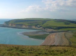 Looking West to Seaford Head From Haven Brow, Seven Sisters, East Sussex Wallpaper