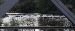 The weir on The River Don, Sprotbrough, South Yorkshire Wallpaper