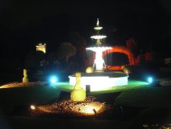 Enchanted Garden the fountain & Summer House at Brodsworth Hall, Brodsworth, South Yorkshire Wallpaper