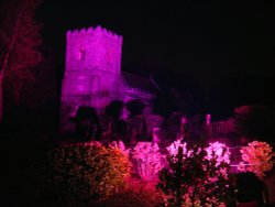 Enchanted Garden the church at Brodsworth Hall, Brodsworth, South Yorkshire Wallpaper