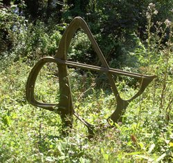 Garden decoration, The Monkey Sanctuary, Looe, Cornwall Wallpaper