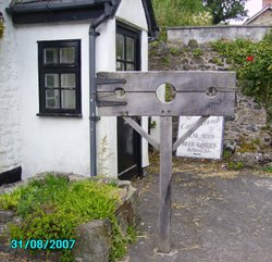 Village Stocks, Sticklepath, Devon Wallpaper