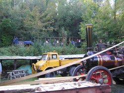 Traction engine and train at Amberley steam day Wallpaper