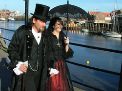 Goths at Whitby, North Yorkshire Wallpaper