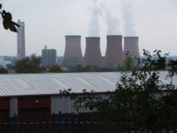 Rugeley homes with Power Plant in background Wallpaper