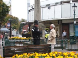 Rugeley, Staffordshire - Police Officer on the square Wallpaper