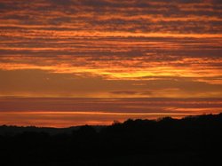 Airfield sunset, Tarrant Rushton, Dorset Wallpaper