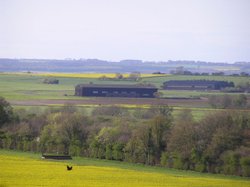 Hangar seen from Badbury Rings, Dorset Wallpaper