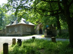 Entrance to Sue Ryder Home next to the Church in Hickleton, South Yorkshire