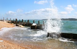 The Solent from Hurst Castle Wallpaper