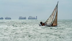 The Needles viewed from Hurst Wallpaper