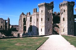 Entrance to Raglan Castle Wallpaper