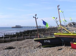 Worthing, Fishing Boats Wallpaper