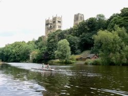 The Famous View, with two Rowers Wallpaper