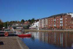 Exeter Canal & Cafes/ Restaurants Wallpaper