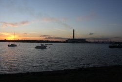 Fawley Power Station at Sunset Wallpaper