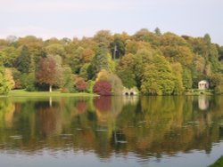 Stourhead on a fine day in October 2007 Wallpaper