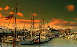 The Marina at Lowestoft Harbour in Suffolk Wallpaper