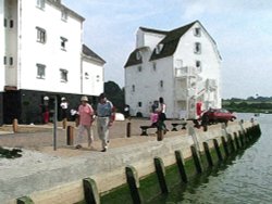 Tide Mill Quay - painting style Wallpaper