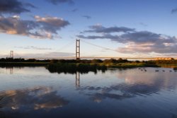 South Bank View Of The Humber Bridge Wallpaper