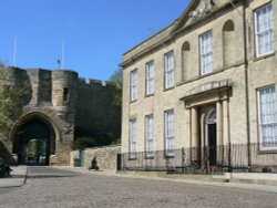 Judges' Lodgings and The East Entrance to Lincoln Castle Wallpaper