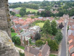 View from top of St James' Church tower, Louth, Lincolnshire Wallpaper