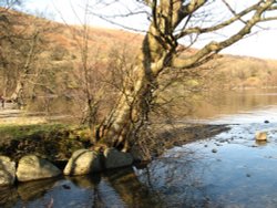 Ullswater on a bright February afternoon. Wallpaper