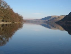 Ullswater, Cumbria, on a bright February Afternoon. Wallpaper