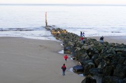 The Beach at Sheringham, Norfolk Wallpaper