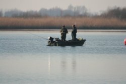 Fishing on the broads, Oulton Broad, Suffolk Wallpaper