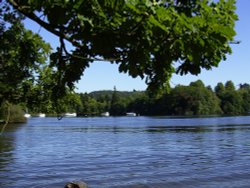 Windermere, west bank, looking north, opposite Bowness Bay, winter afternoon. Wallpaper