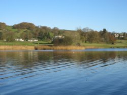 Autumn afternoon at Esthwaite Water, nr Near Sawrey. Wallpaper