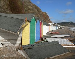 Beach hut Wallpaper