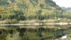 Autumn on Thirlmere, Cumbria. Wallpaper