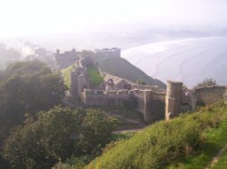 Curtain wall, Scarborough Castle, North Yorkshire Wallpaper