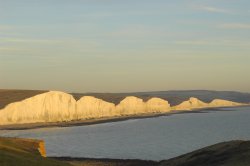 Seven Sisters sunset, Cuckmere Haven, East Sussex Wallpaper